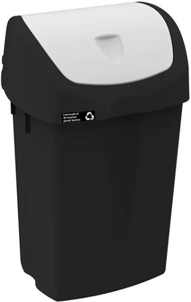NRW Afvalemmer met wit kanteldeksel, duurzaam, 25 L