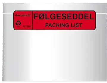Docustick Standard begeleidendocumenthoes m/druk C5 225 mm x 165 mm