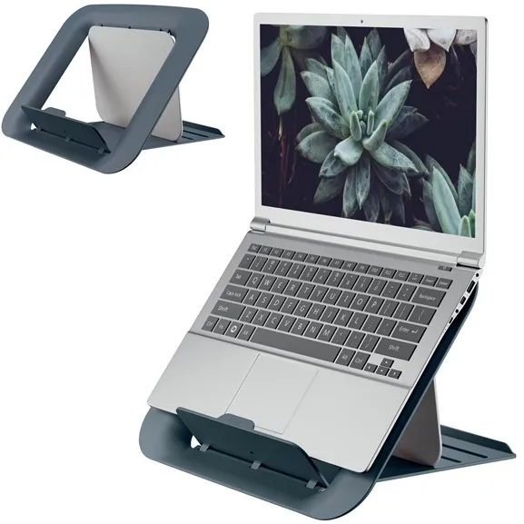 Leitz Ergo Cosy verstelbare laptopstandaard, 80 % gerecycleerd plastic fluweelgrijs